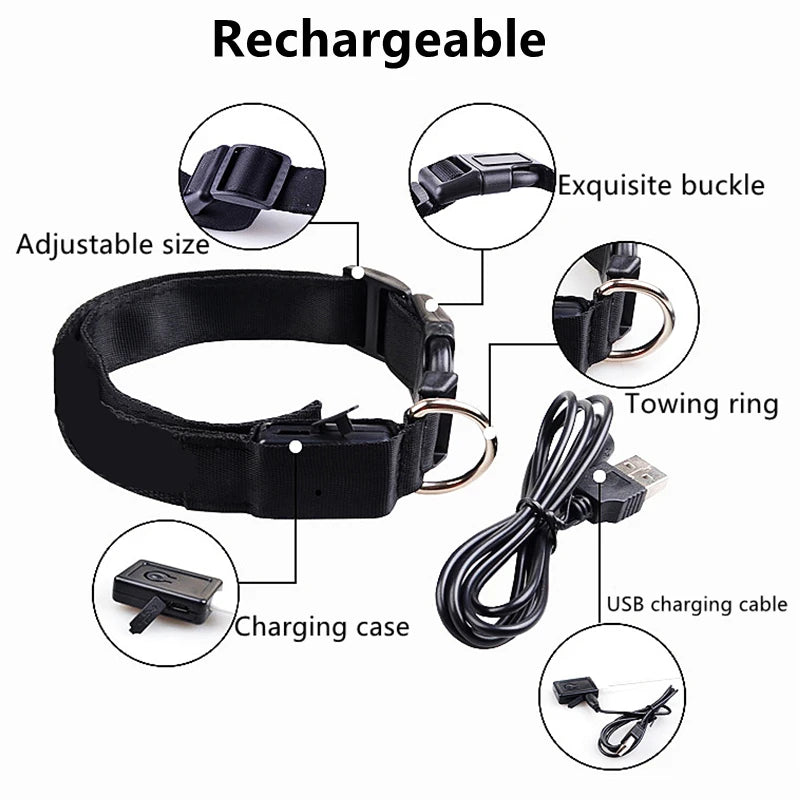 LED Glowing Dog Collar/Anti-Lost Dog Light