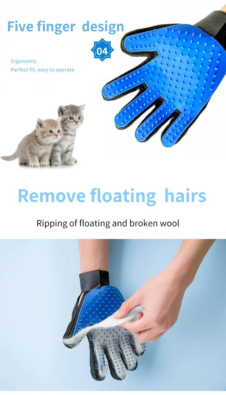 Multicolor Silicone Cat Dog Hair Removal Glove