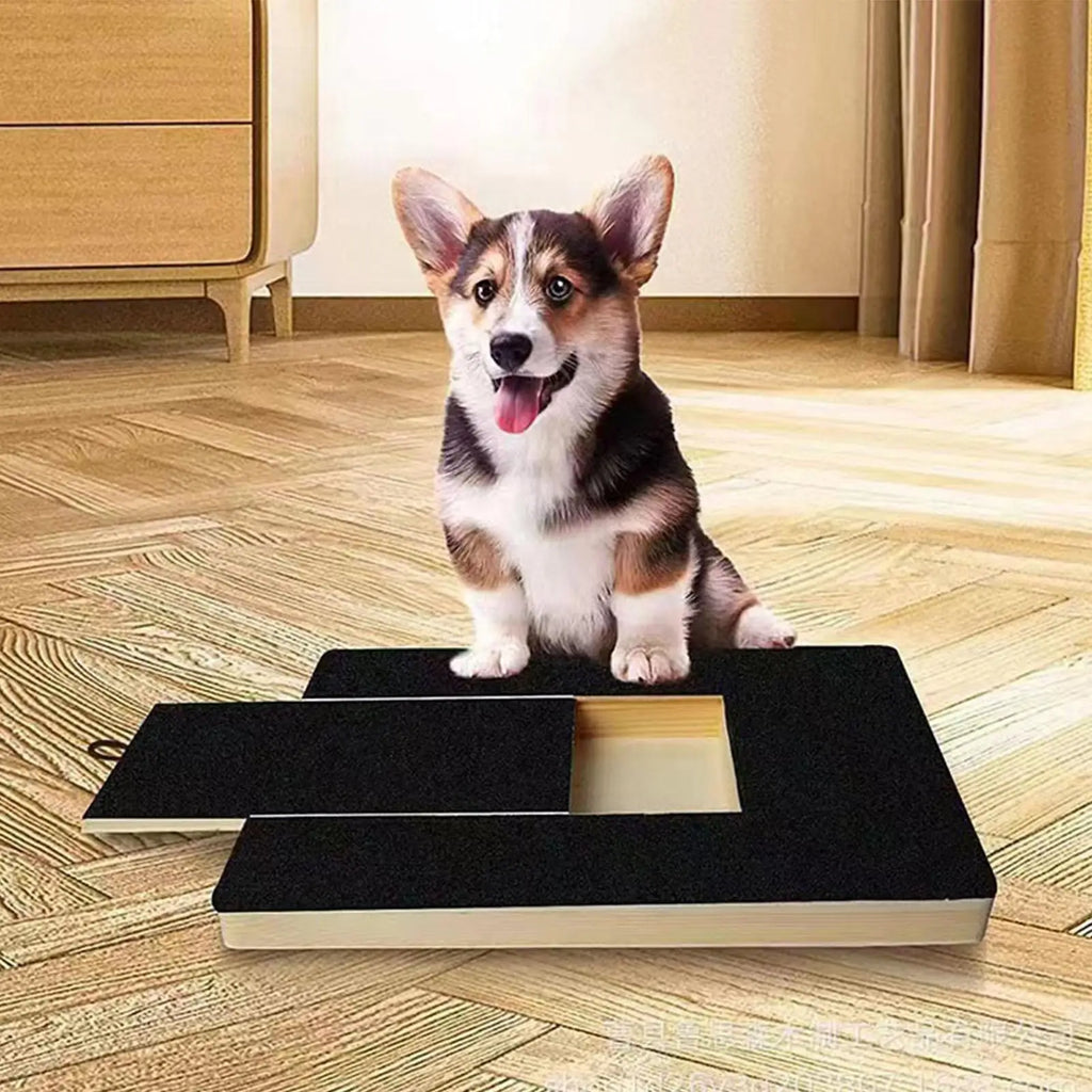 Dog Nail Scratch Board with Built-in Treat Box