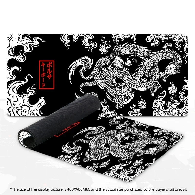 Japanese Themed Dragon Gaming Mousepad Speed Desk
