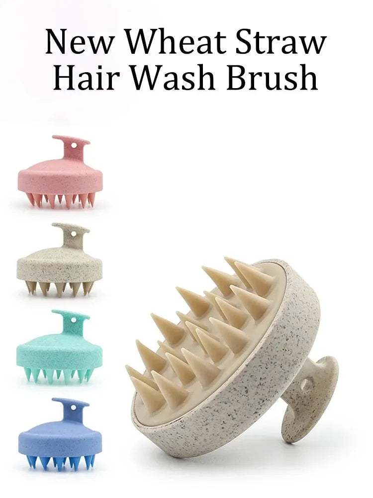 Silicone Shampoo Brush Head Scalp Massage Comb