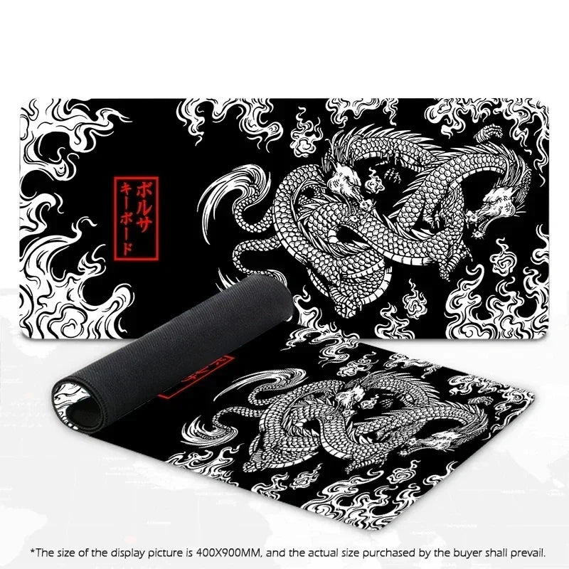 Japanese Themed Dragon Gaming Mousepad Speed Desk