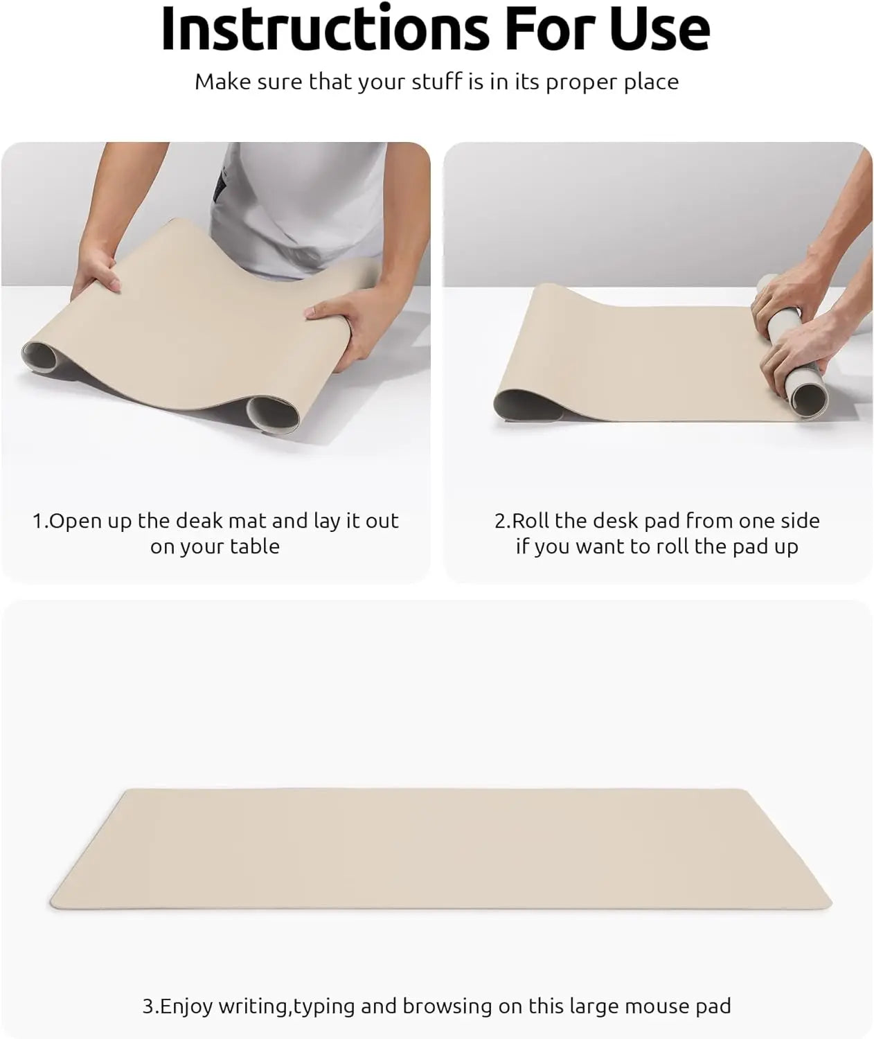 Large Minimalistic Mouse Pad/Office Desk Ma