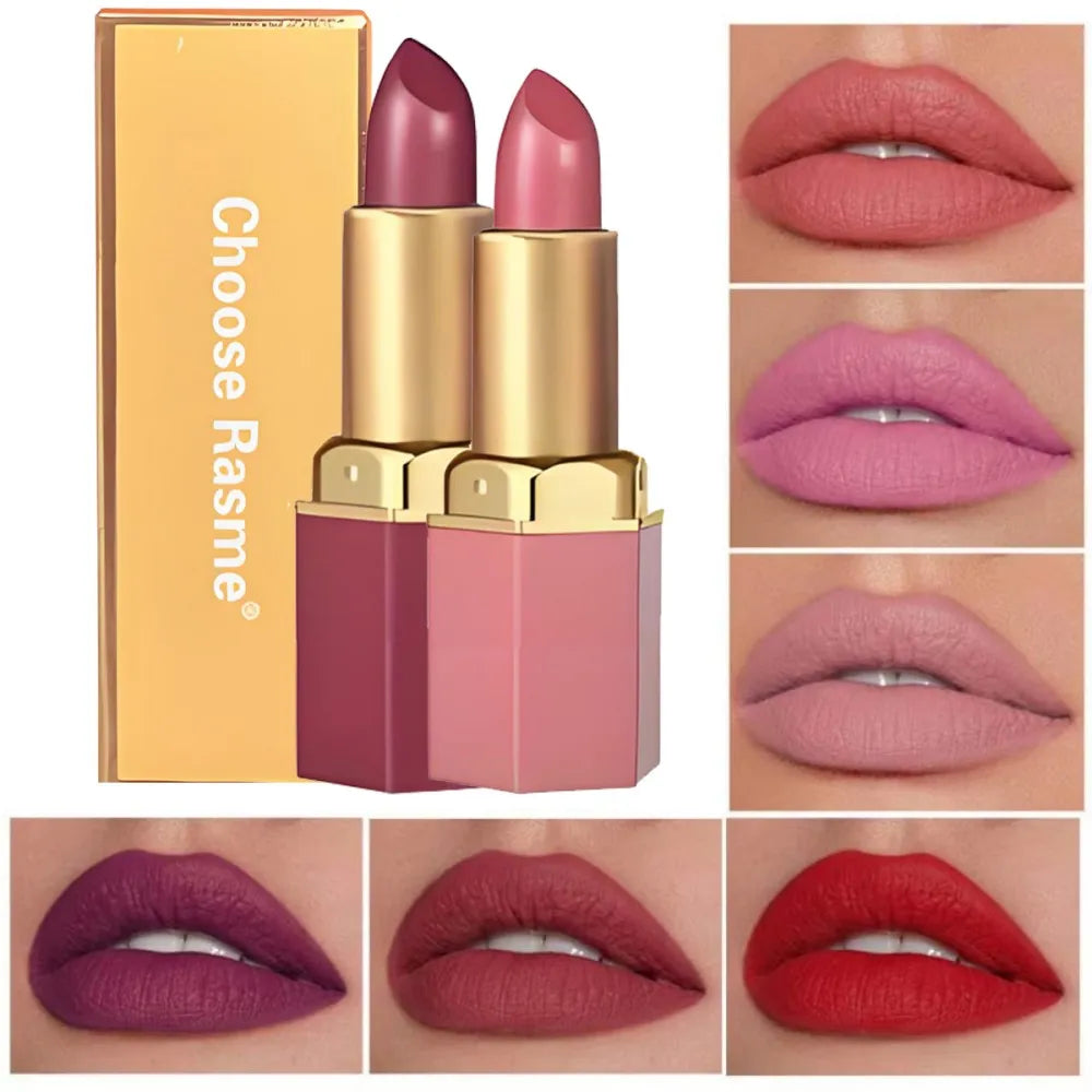 6-Color Matte Lipstick Set Long-Lasting Velvet Finish