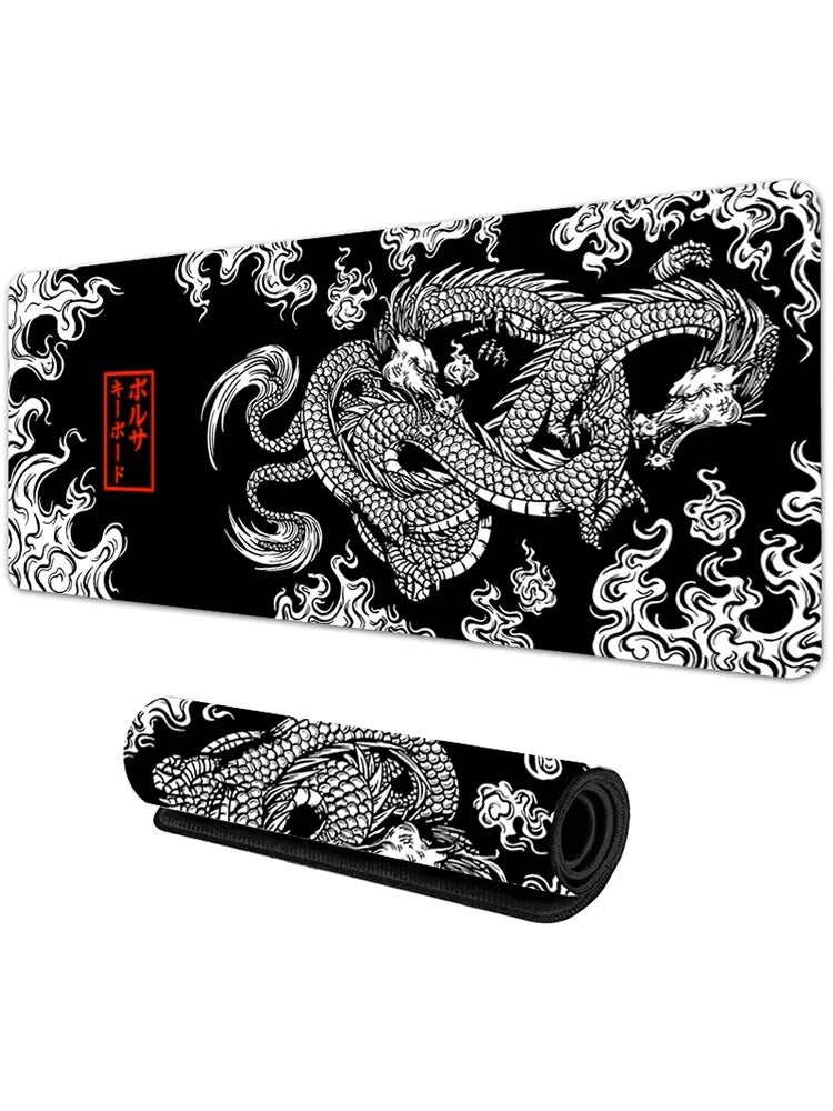 Japanese Themed Dragon Gaming Mousepad Speed Desk
