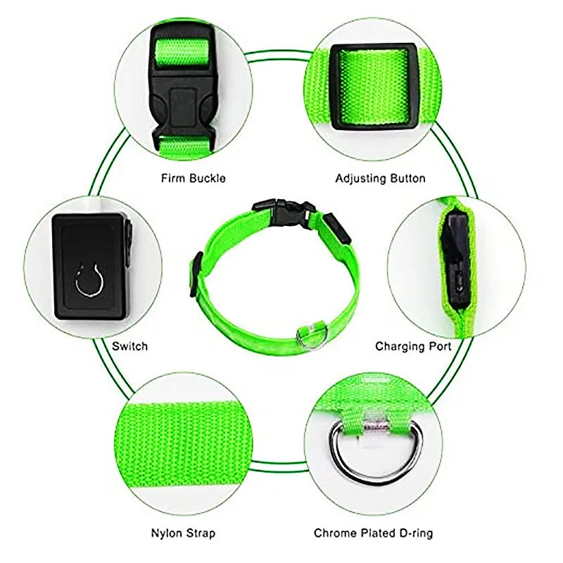 LED Glowing Dog Collar/Anti-Lost Dog Light