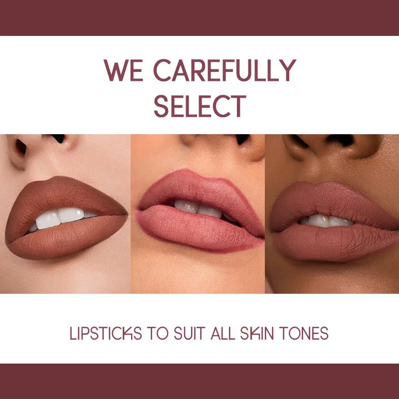 USHAS' 12 Color Lip Liner + LIPSTICK Nude lipstick