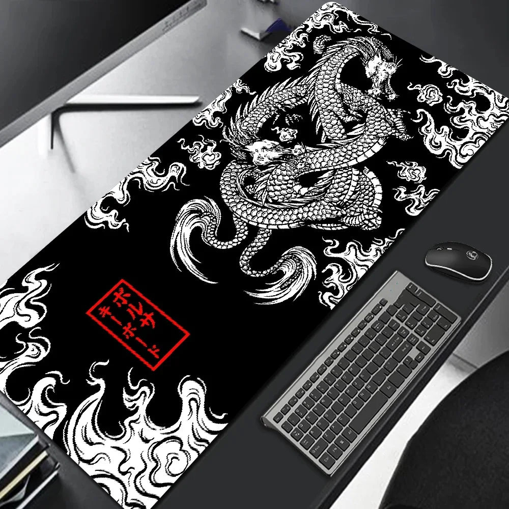 Japanese Themed Dragon Gaming Mousepad Speed Desk