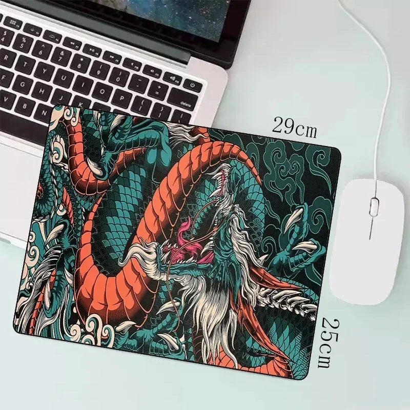 Japanese Themed Dragon Gaming Mousepad Speed Desk
