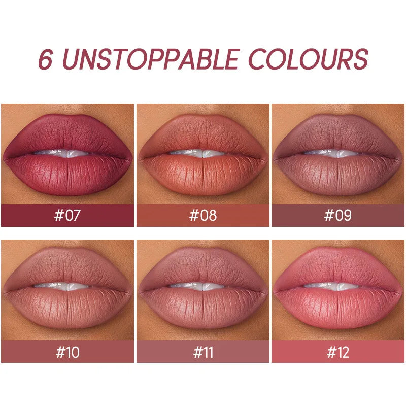 USHAS' 12 Color Lip Liner + LIPSTICK Nude lipstick