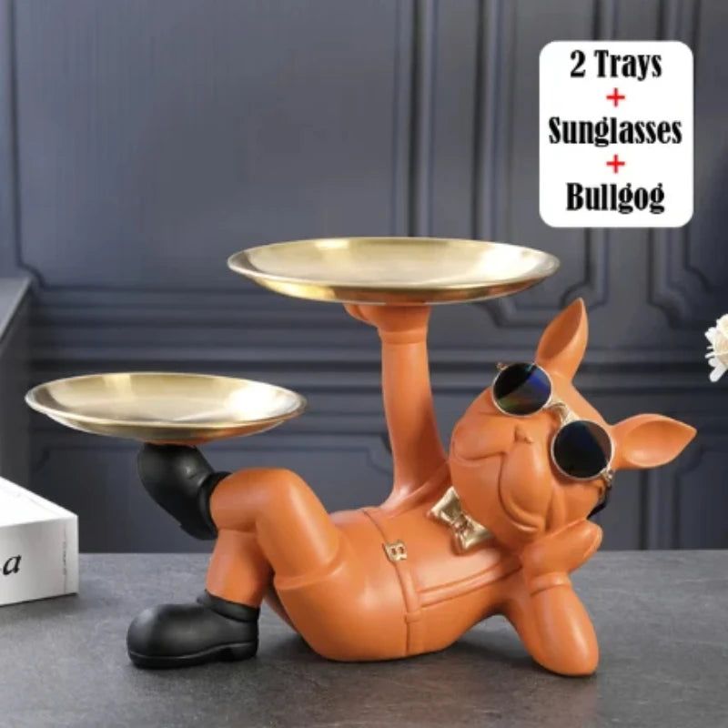 Bulldog Animal Figurine Statue Sculpture
