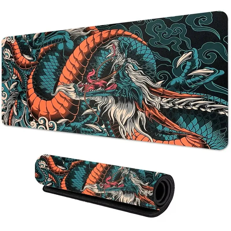 Japanese Themed Dragon Gaming Mousepad Speed Desk
