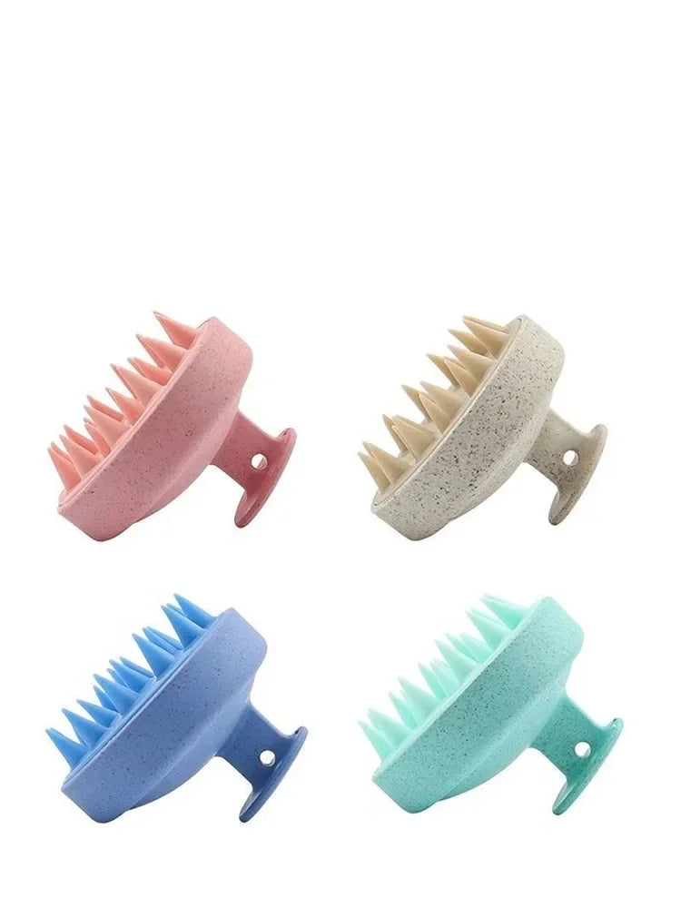 Silicone Shampoo Brush Head Scalp Massage Comb