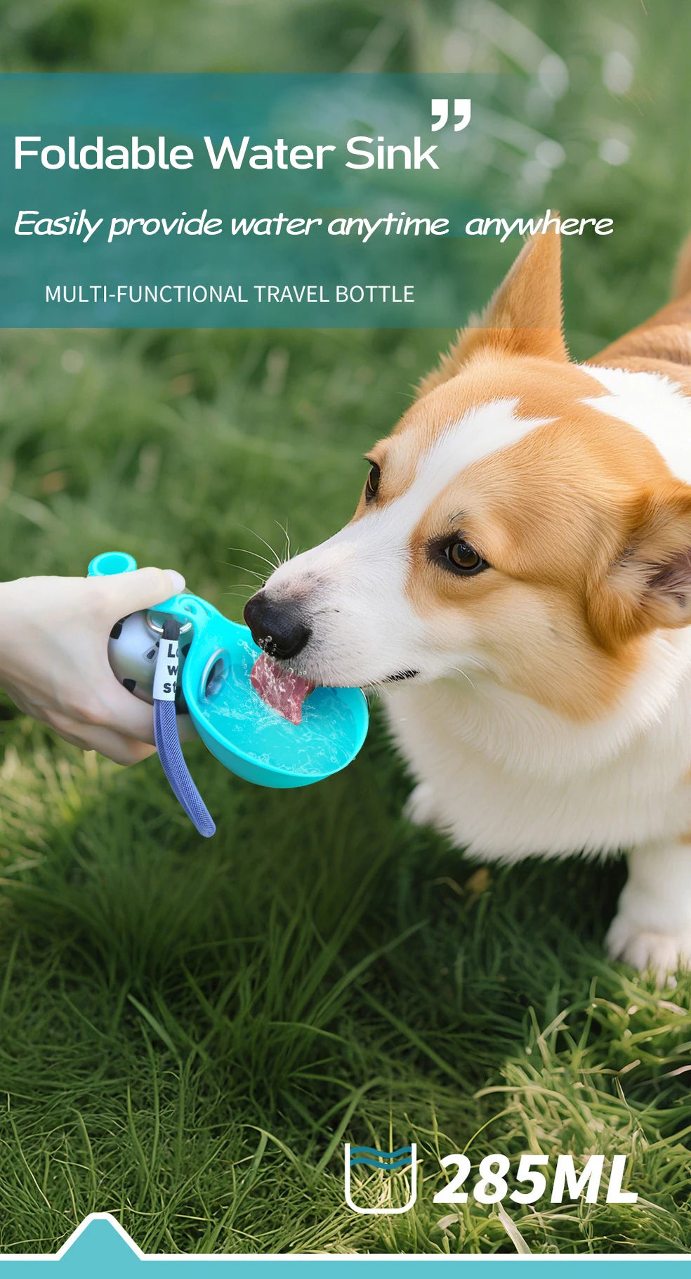 Portable Outdoor Pet Stainless Steel Water Cup